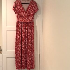 Red Floral Maxi Dress